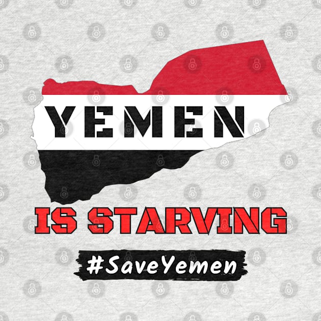 Yemen is starving - Yemen map and flag colors by Try It